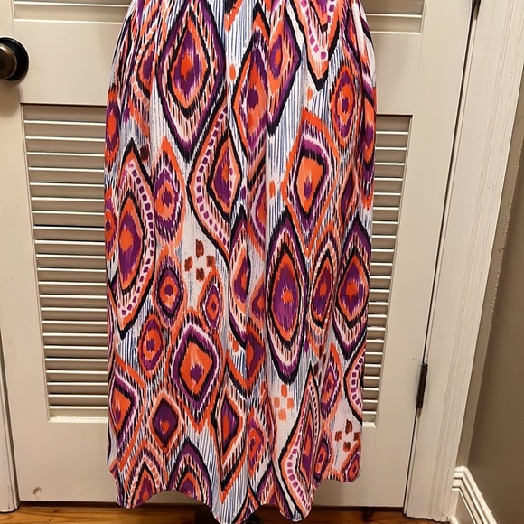 104. Trina Turk Mao Printed Dress in Purple - Picture 8 of 15